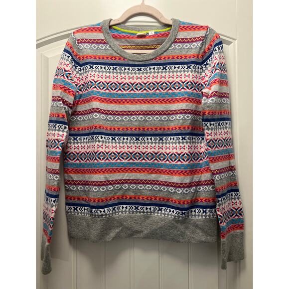 Gap Women’s Crazy Fair Isle Retro Knit Winter Pullover Sweater Size M Multicolor - Picture 1 of 3
